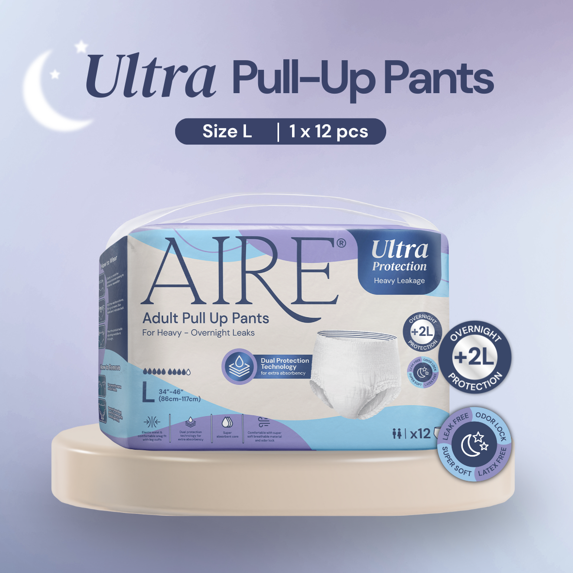 Aire® Ultra Pull Up Pants - Size L