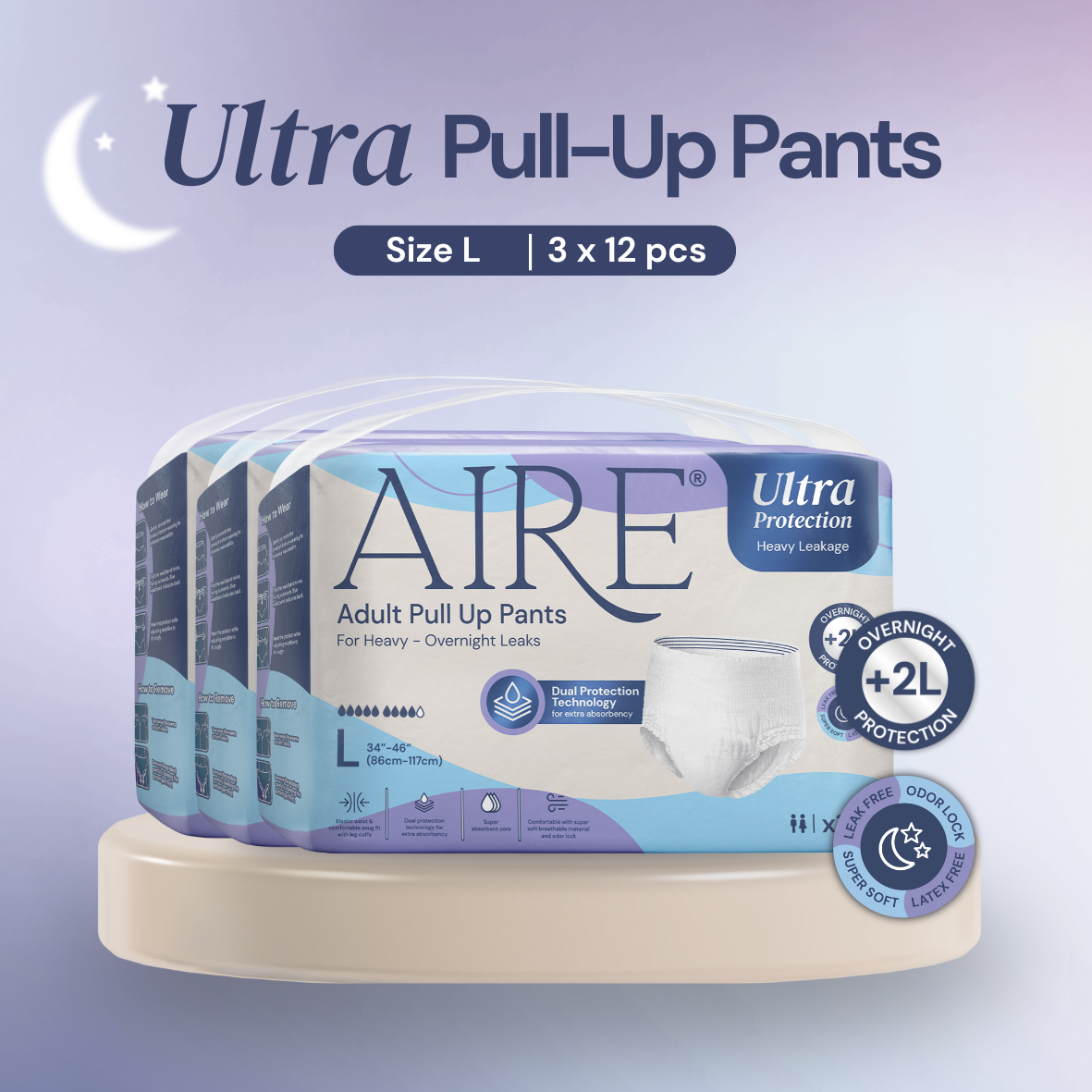 Aire® Ultra Pull Up Pants - Size L