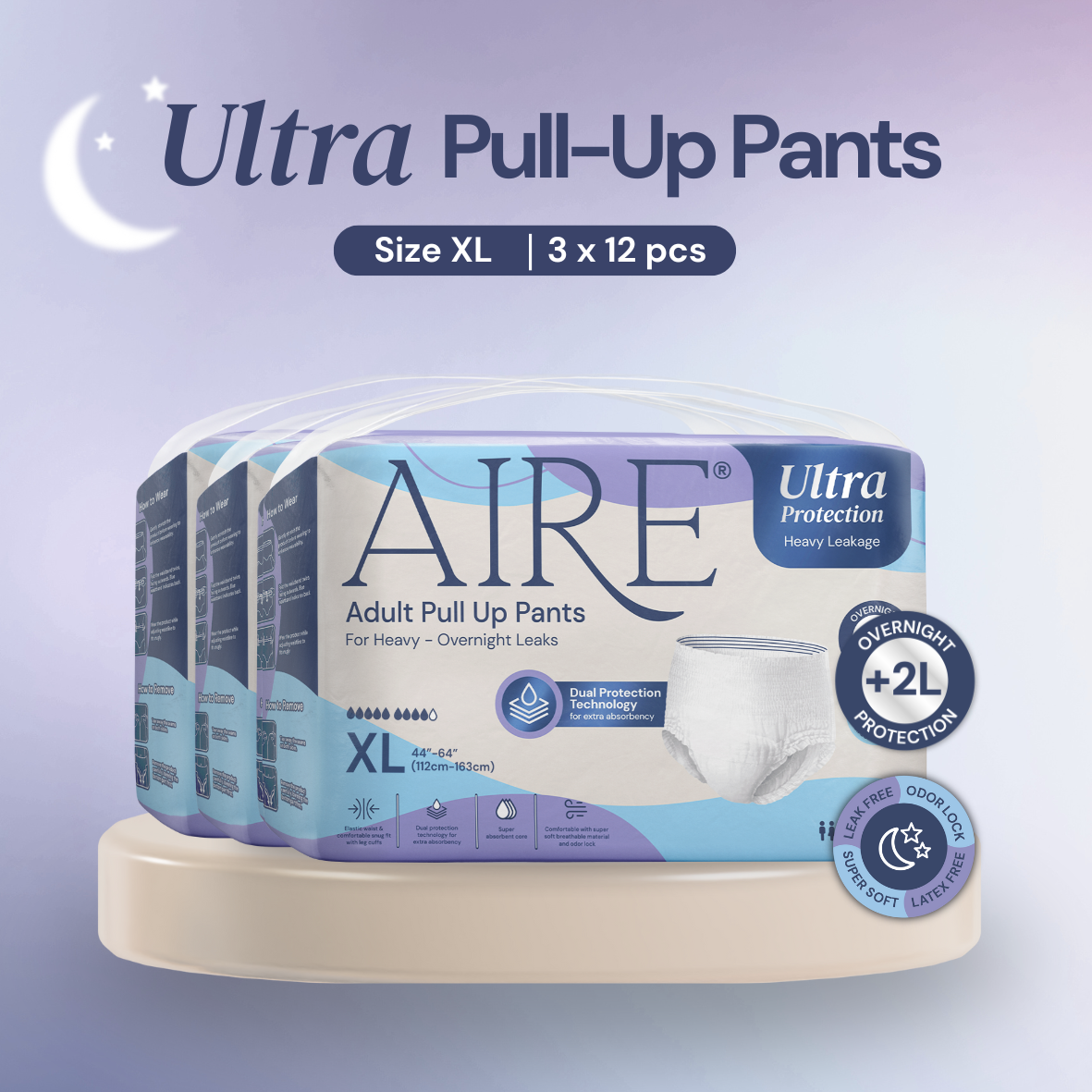 Aire® Ultra Pull Up Pants - Size XL