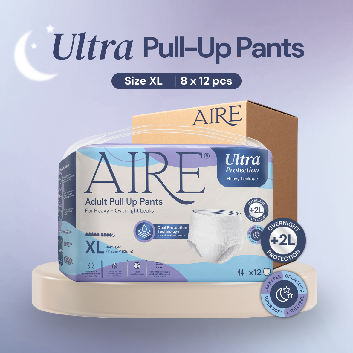 Aire® Ultra Pull Up Pants - Size XL