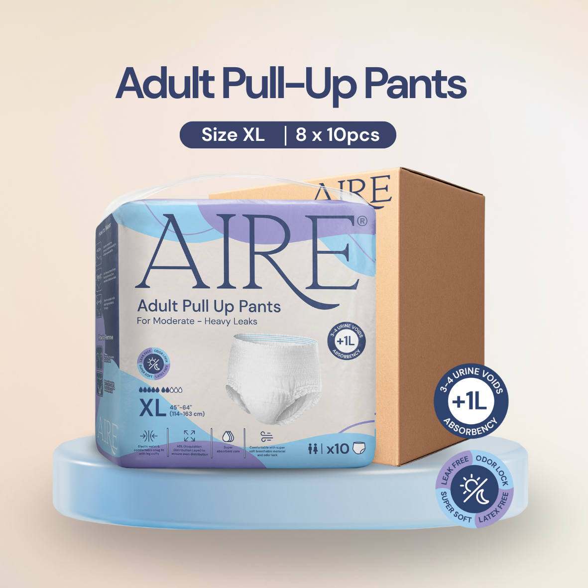 AireĀ® Adult Pull Up Pants - Size XL