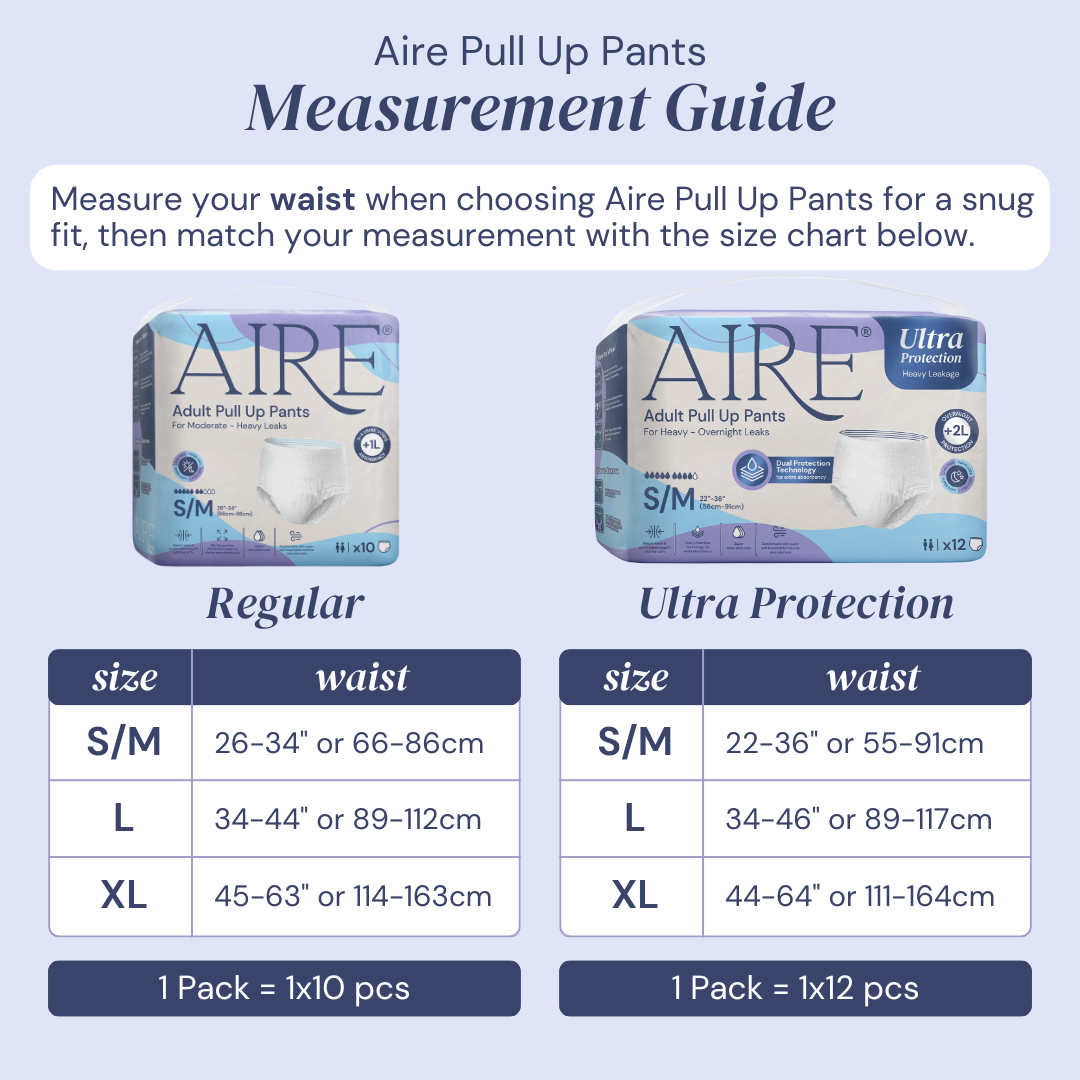 {Carton Deal} Aire Ultra Protection Adult Diaper Pull Up Pants - Size L (8X12 pcs) (Overnight Protection, Heavy)