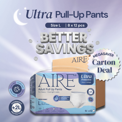 {Carton Deal} Aire® Ultra Pull Up Pants - Size L (8x12 pcs)
