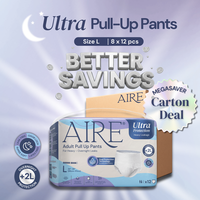 {Carton Deal} Aire® Ultra Pull Up Pants - Size L (8x12 pcs)