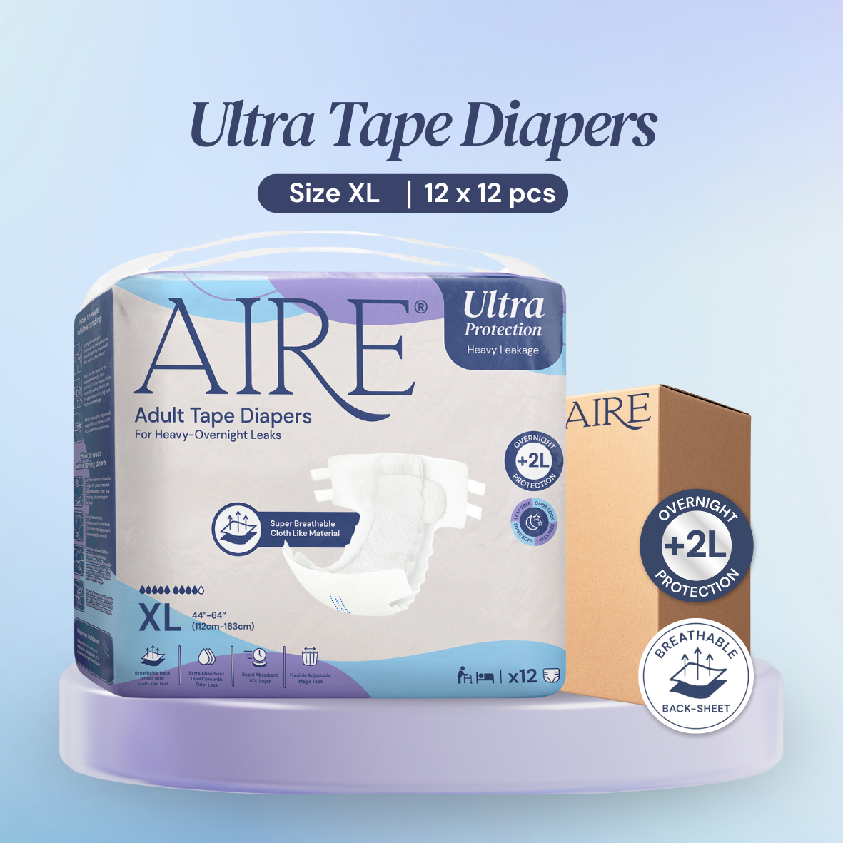 Aire® Ultra Tape Diapers - Size XL