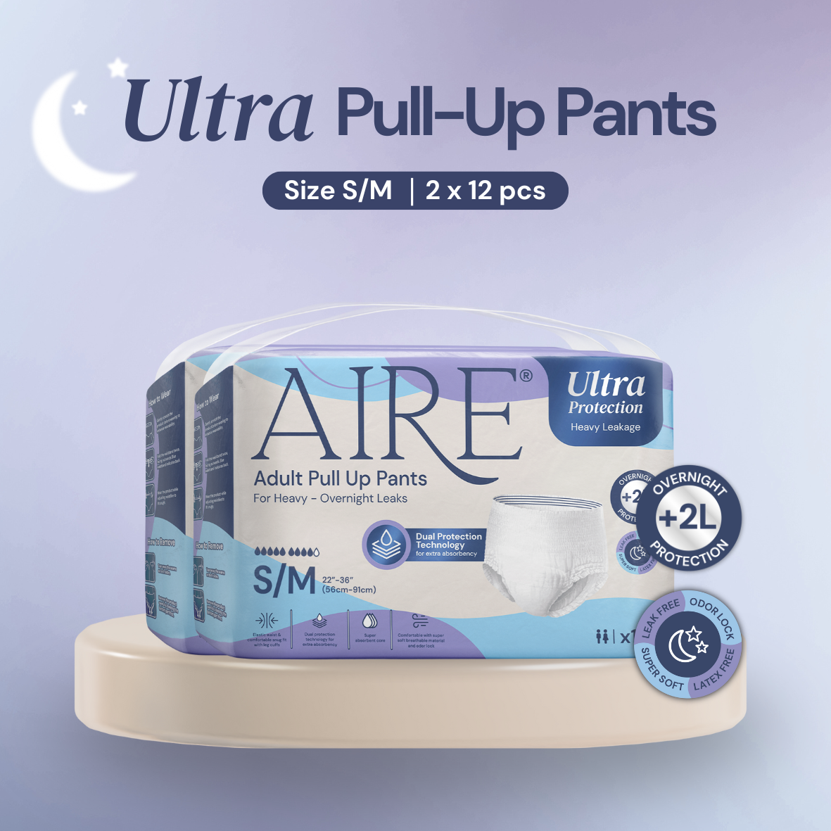 Aire® Ultra Pull Up Pants - Size S/M