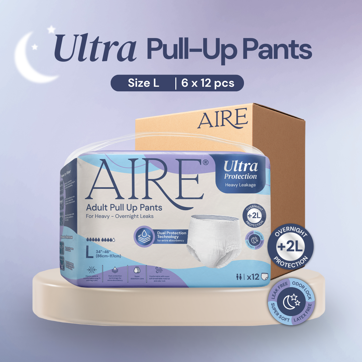 Aire® Ultra Pull Up Pants - Size L