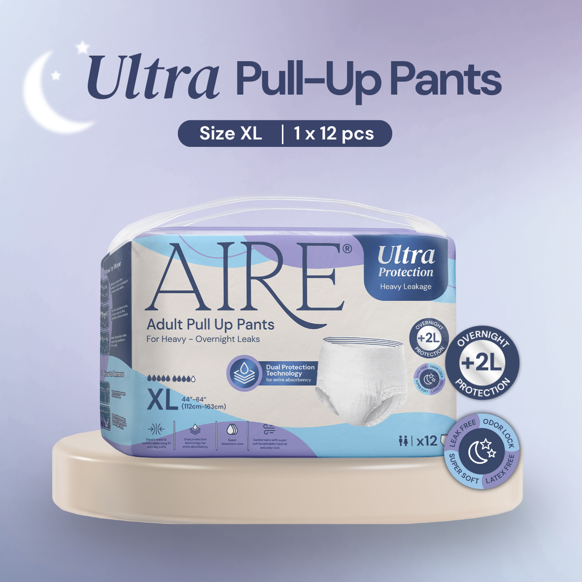 Aire® Ultra Pull Up Pants - Size XL