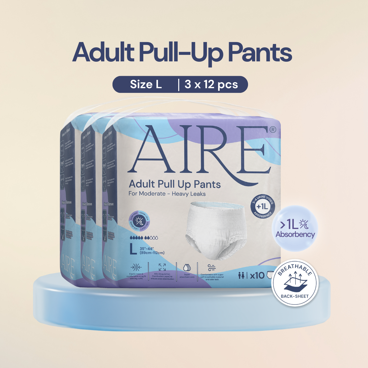 Adult Pull Up Pant - Size L