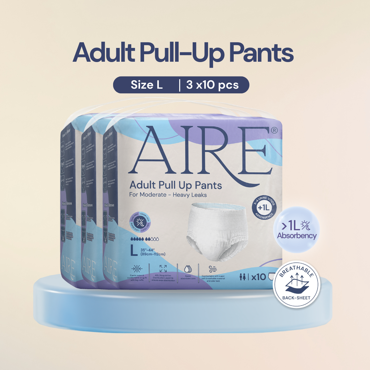 Adult Pull Up Pant - Size L
