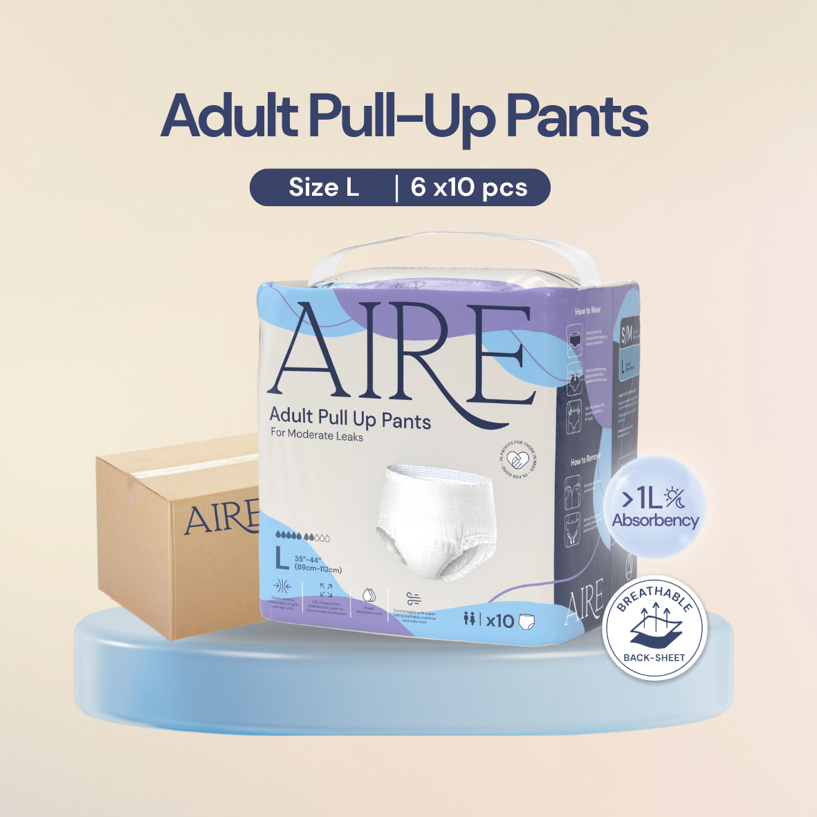 Adult Pull Up Pant - Size L