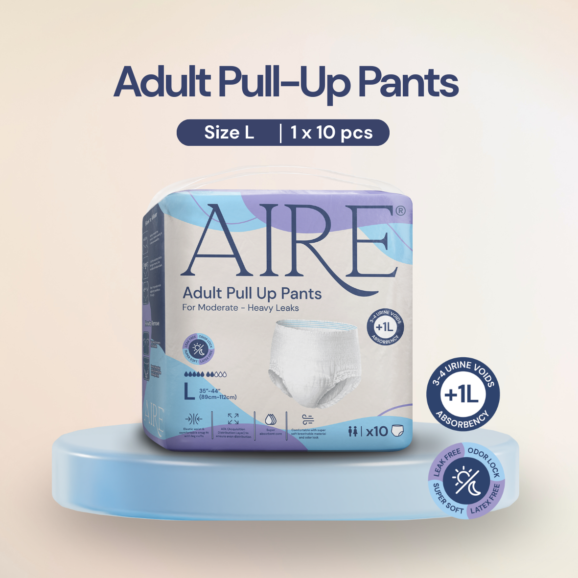 Aire® Adult Pull-Up Pants Size L