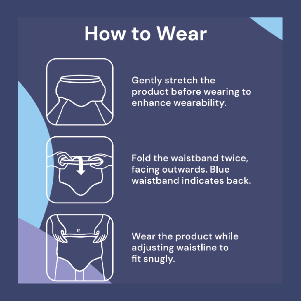 How To Wear - Size S/M (10pcs) (Adult Diaper Pant)