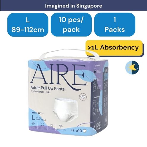 Aire Adult Pull Up Pant - Size L (1X10pcs)(Adult Diaper Pant)
