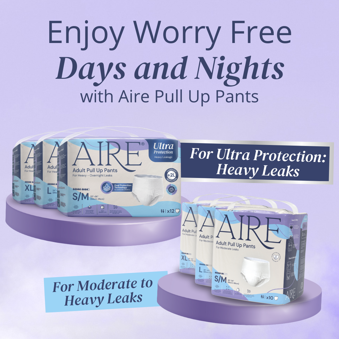 {Carton Deal} Aire Ultra Protection Adult Diaper Pull Up Pants - Size L (6X12 pcs) (Overnight Protection, Heavy)