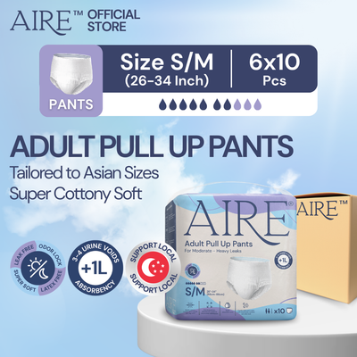 {Carton Deal} Aire® Adult Pull Up Pants - Size S/M (6x10pcs)