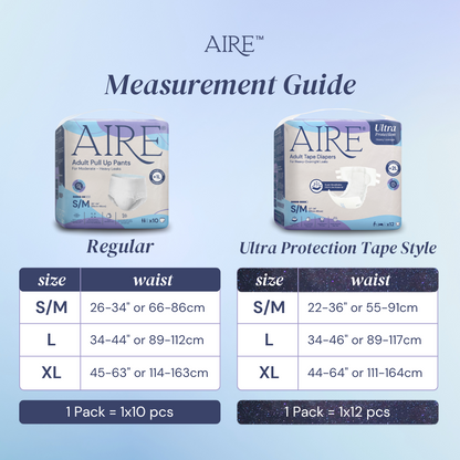 Aire® Ultra Tape Diapers - Size S/M