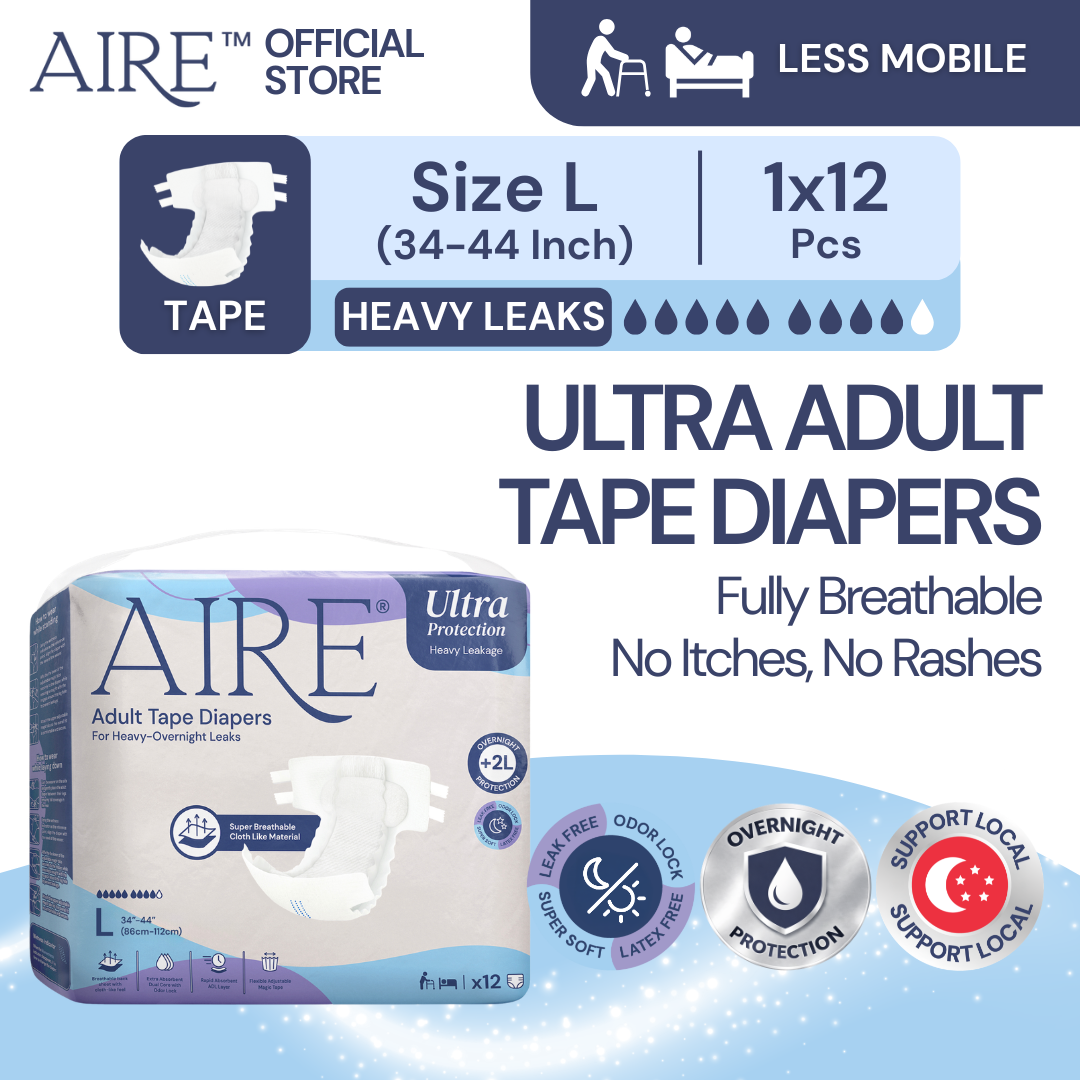 Aire® Ultra Tape Diapers -Size L