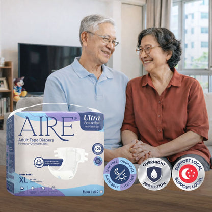 {CARTON DEAL} Aire® Ultra Tape Diapers - Size XL (8x12pcs)