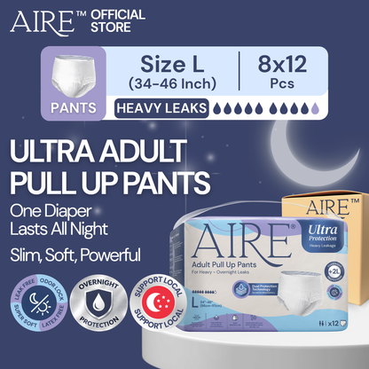 {Carton Deal} Aire® Ultra Pull Up Pants - Size L (8x12 pcs)